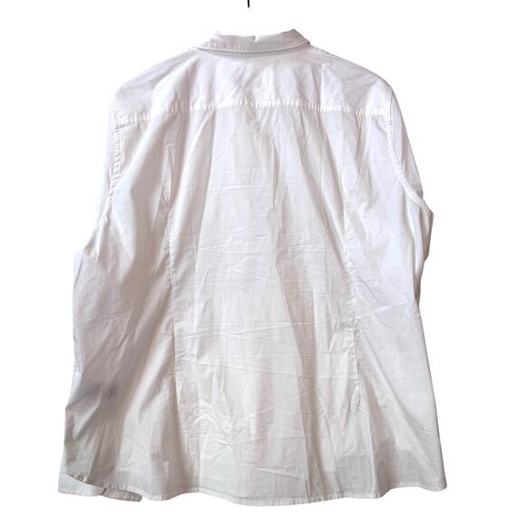 J. CREW Stretch Button Down Shirt Women 22 Cotton Slim Fitted Crisp Preppy Work - Picture 4 of 10